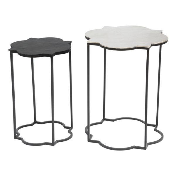 2 Pcs Gold Tripod Nesting Tables