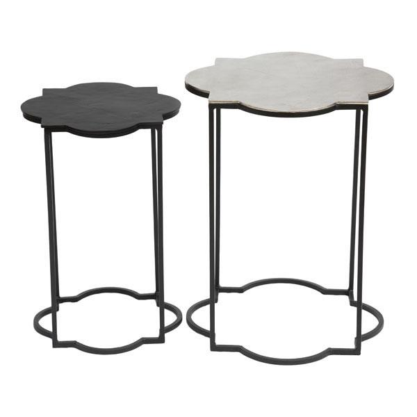 2 Pcs Gold Tripod Nesting Tables