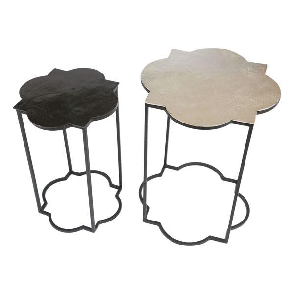 2 Pcs Gold Tripod Nesting Tables