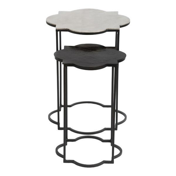2 Pcs Gold Tripod Nesting Tables