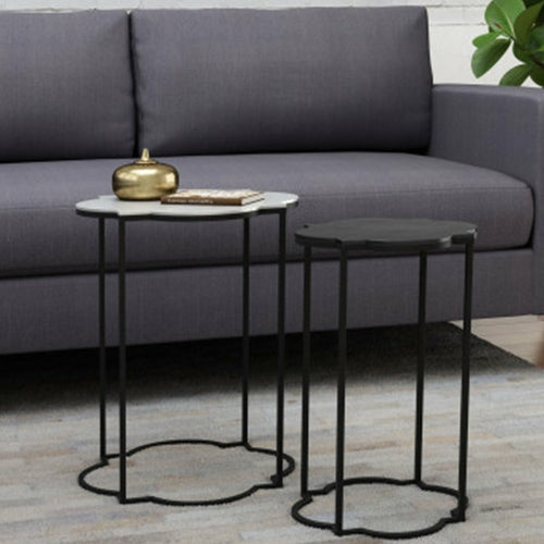 2 Pcs Gold Tripod Nesting Tables