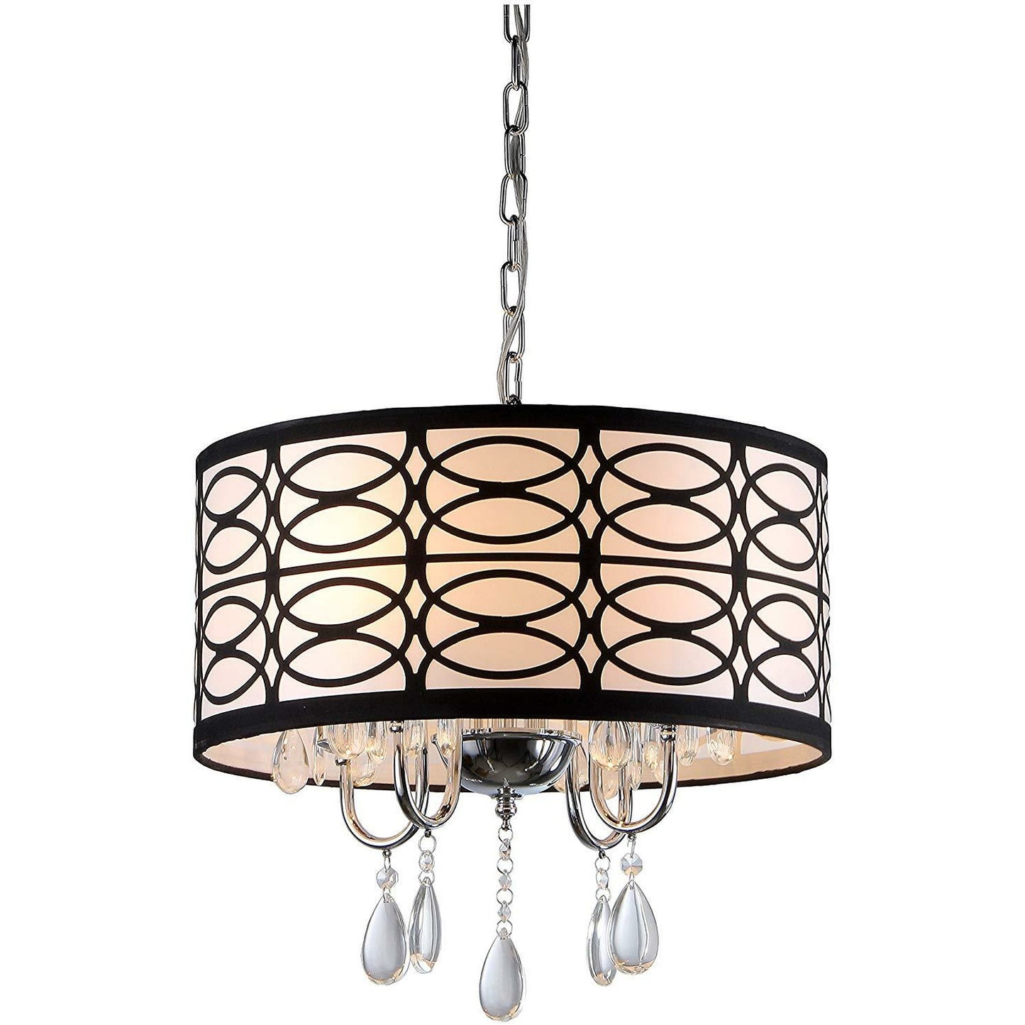 4-light Chrome Chandelier