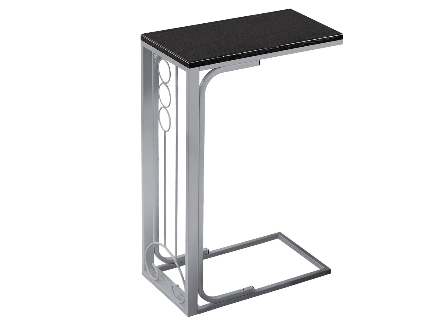 CherryWhite MDF Top and Metal Base Accent Table