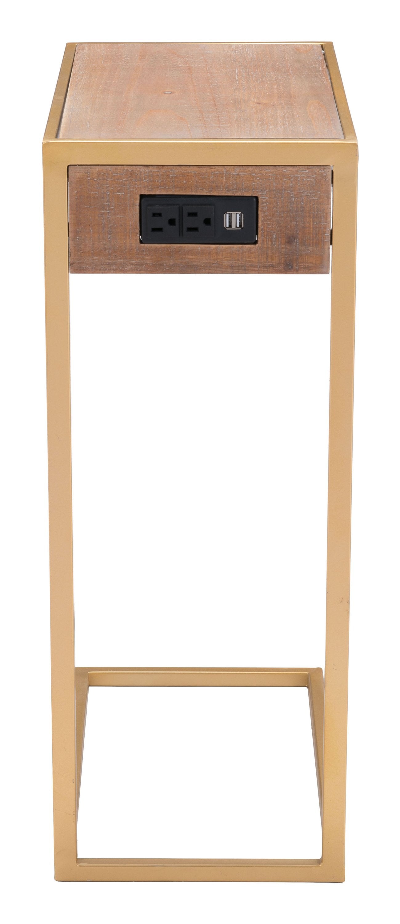 Contemporary Gold Finish Side Table