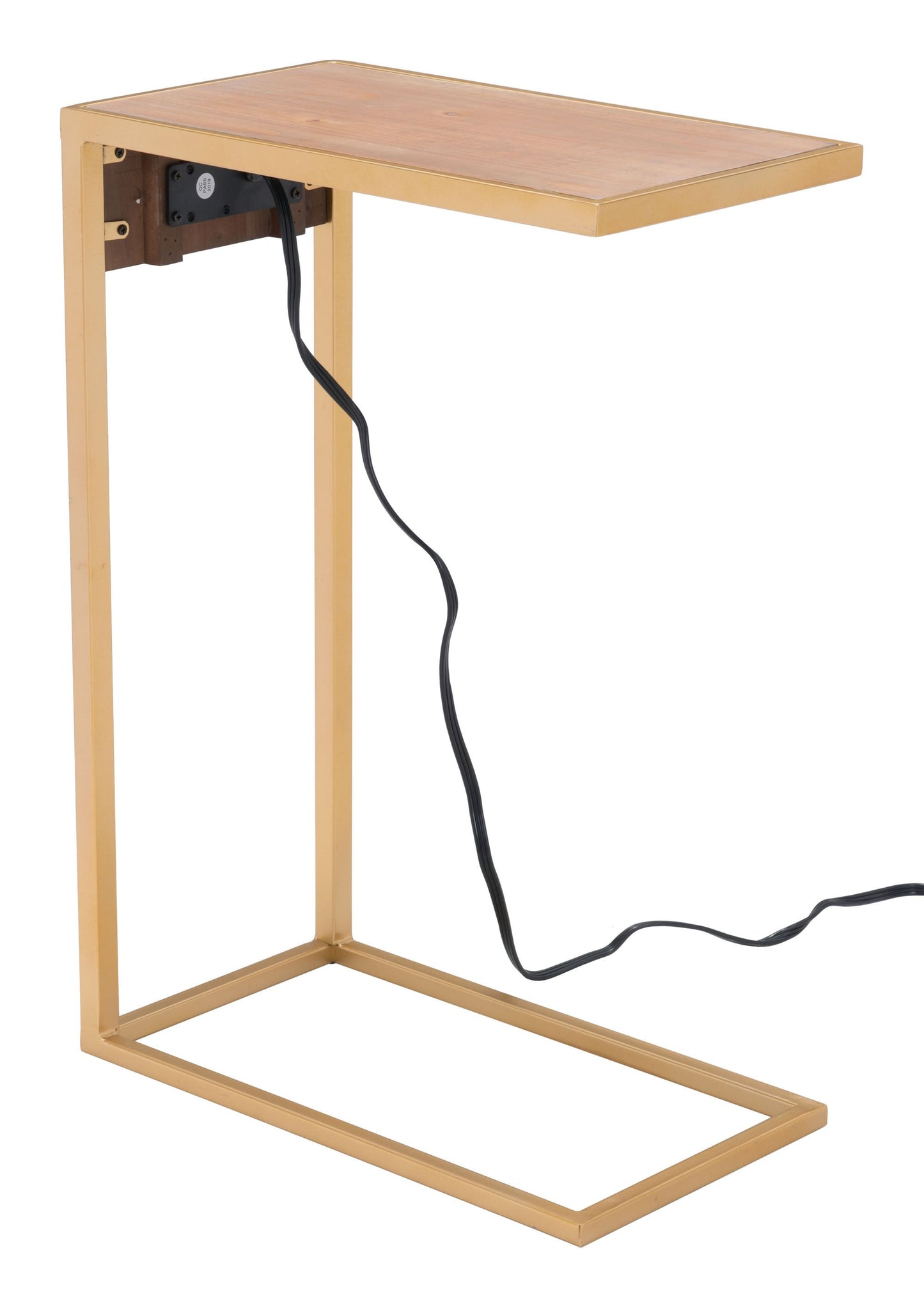 Contemporary Gold Finish Side Table