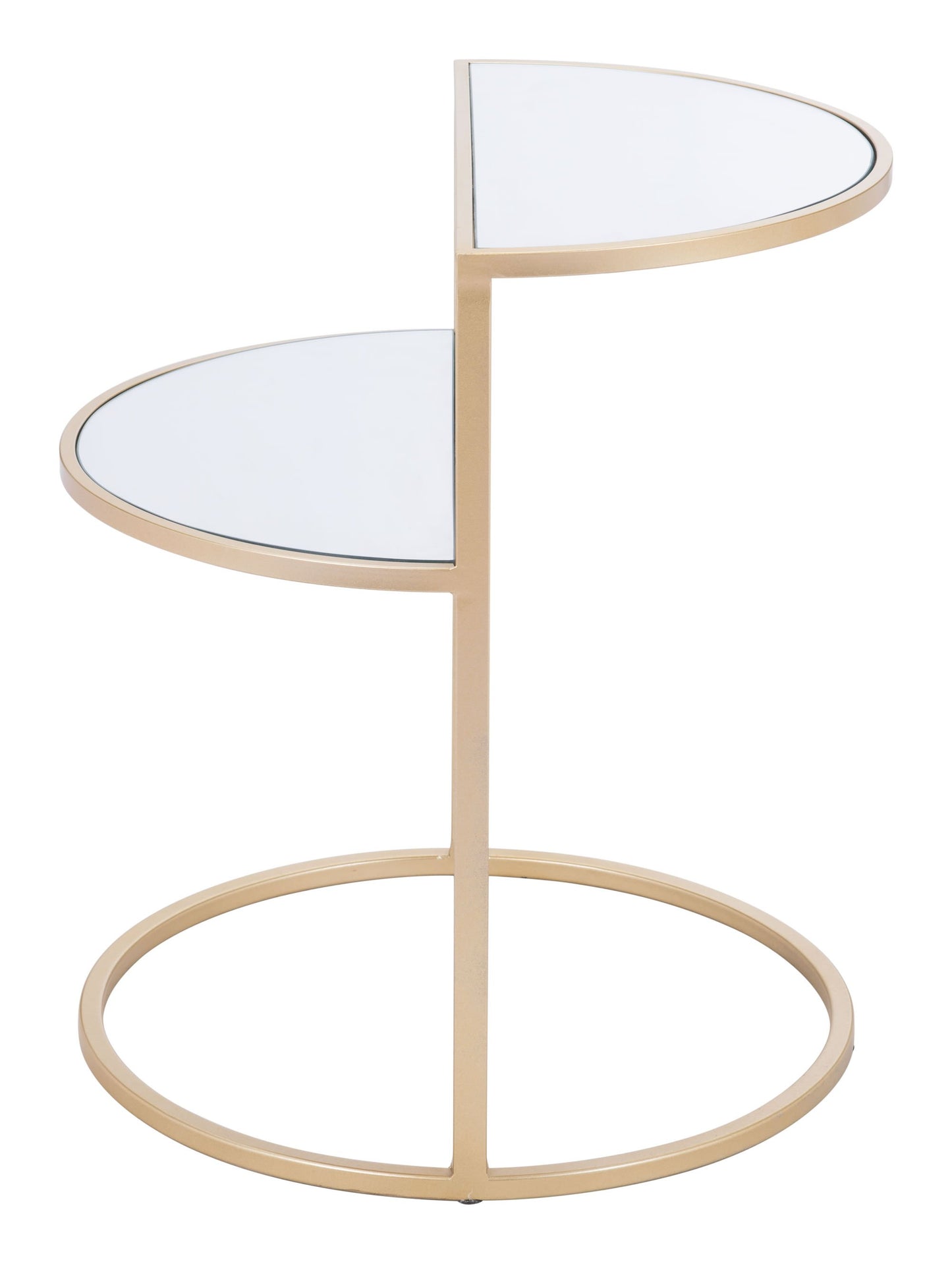 Gold Mirror Side Table