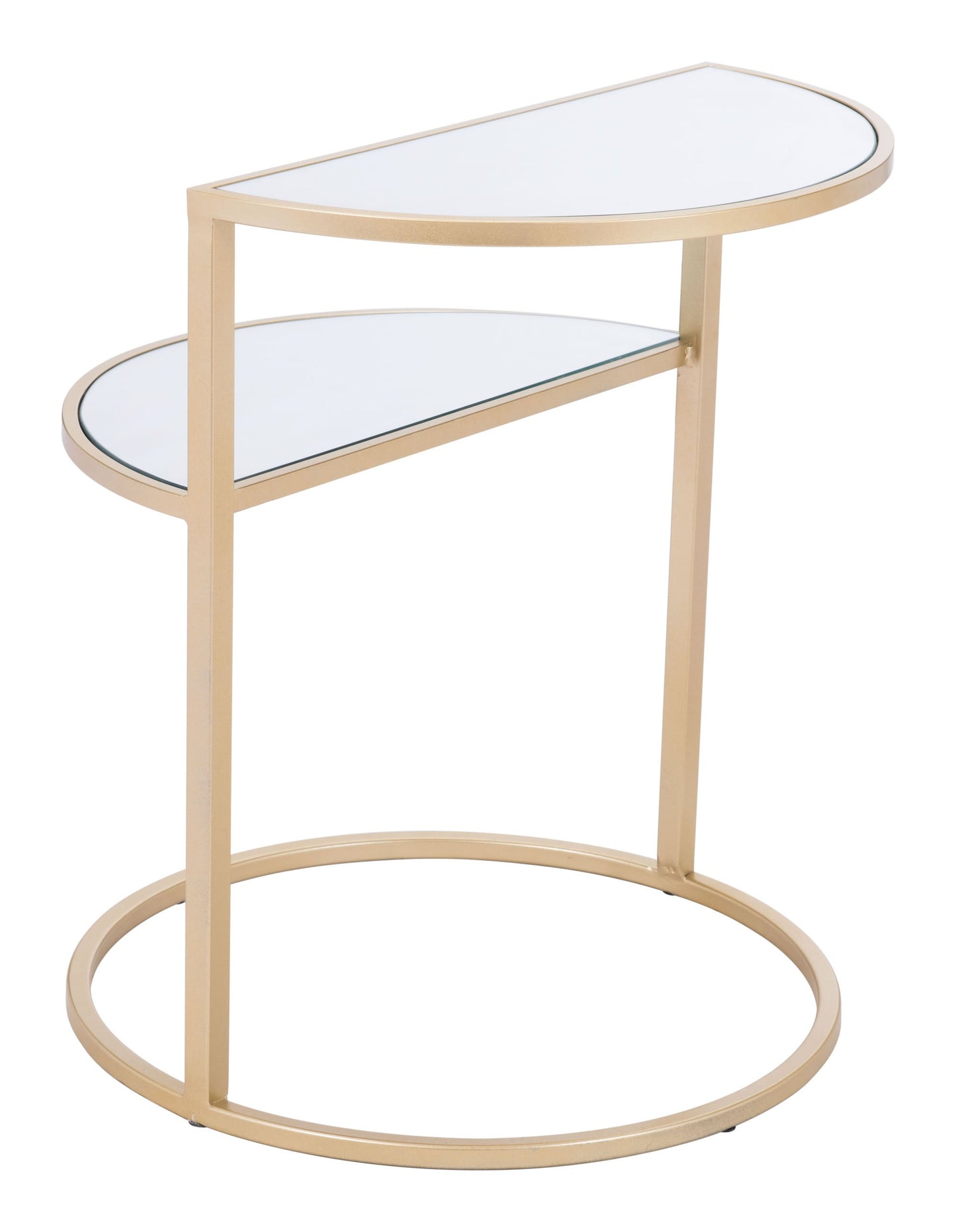 Gold Mirror Side Table