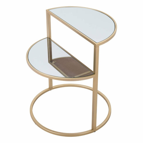 Gold Mirror Side Table