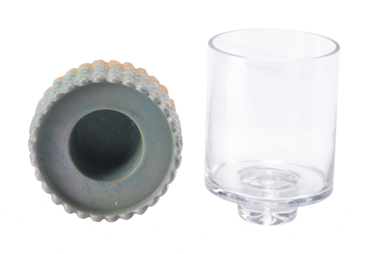 Ourea Ceramic Green Candle Holder
