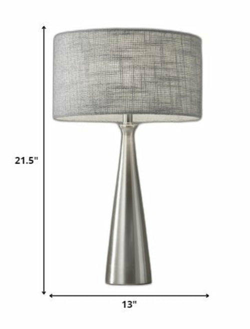 Rio Tapered Black Metallic Base Table Lamp
