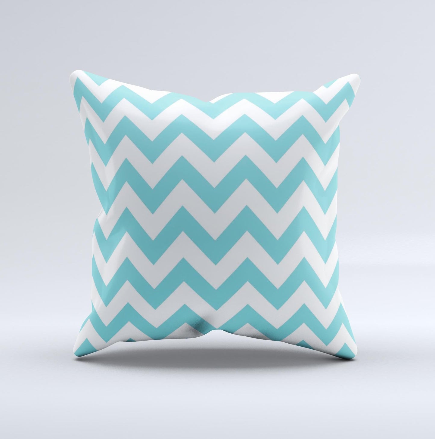 Subtle Blue and White Chevron Throw Pillow