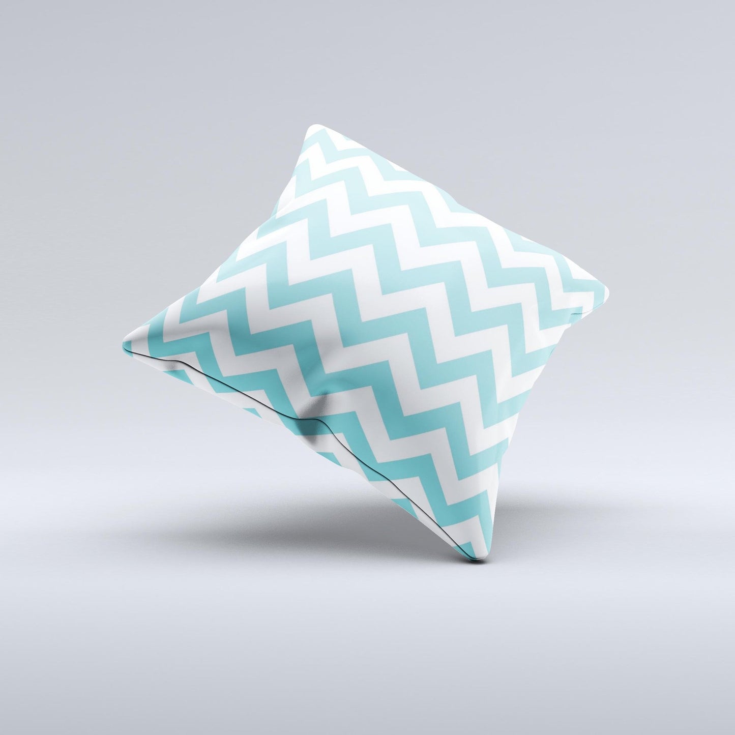 Subtle Blue and White Chevron Throw Pillow