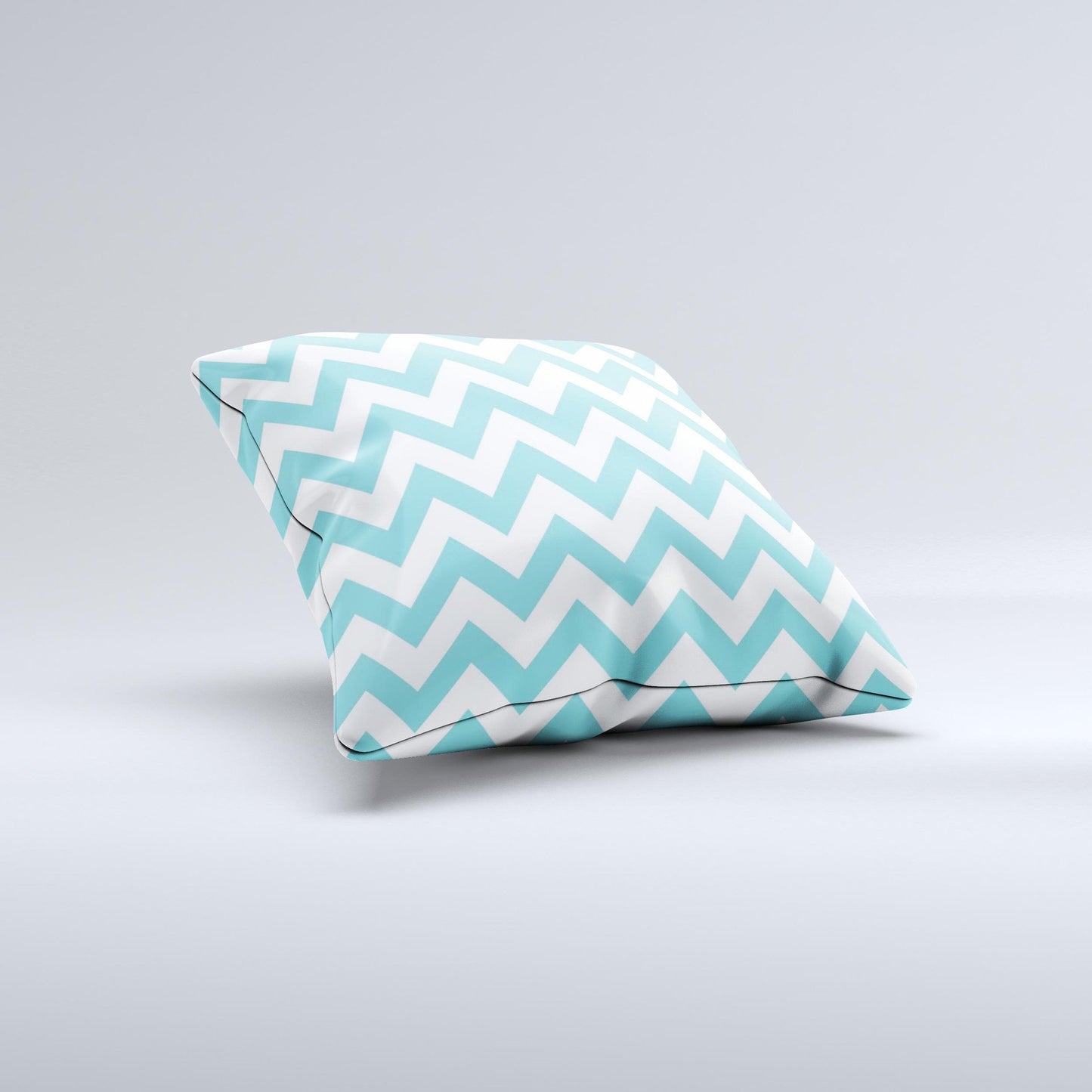 Subtle Blue and White Chevron Throw Pillow
