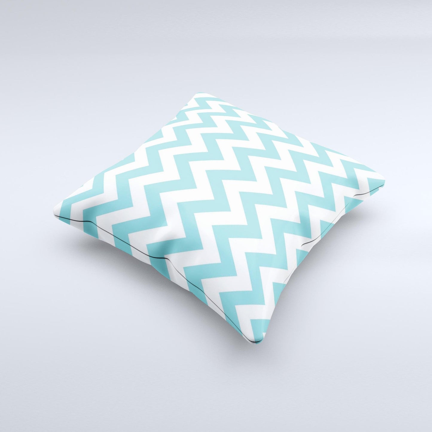 Subtle Blue and White Chevron Throw Pillow