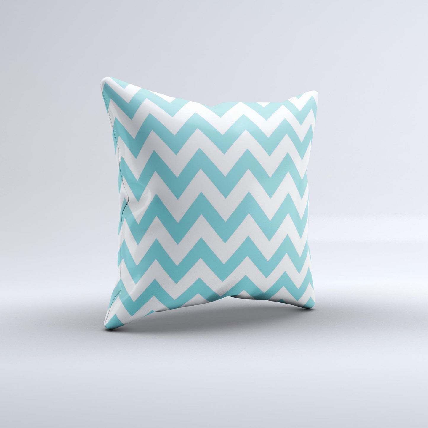 Subtle Blue and White Chevron Throw Pillow