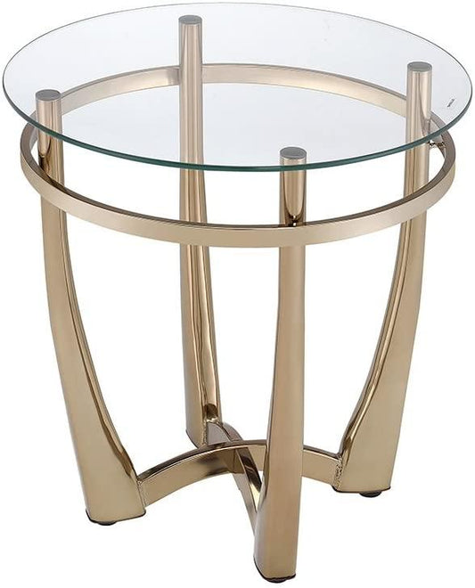 Impex Clear Glass End Table
