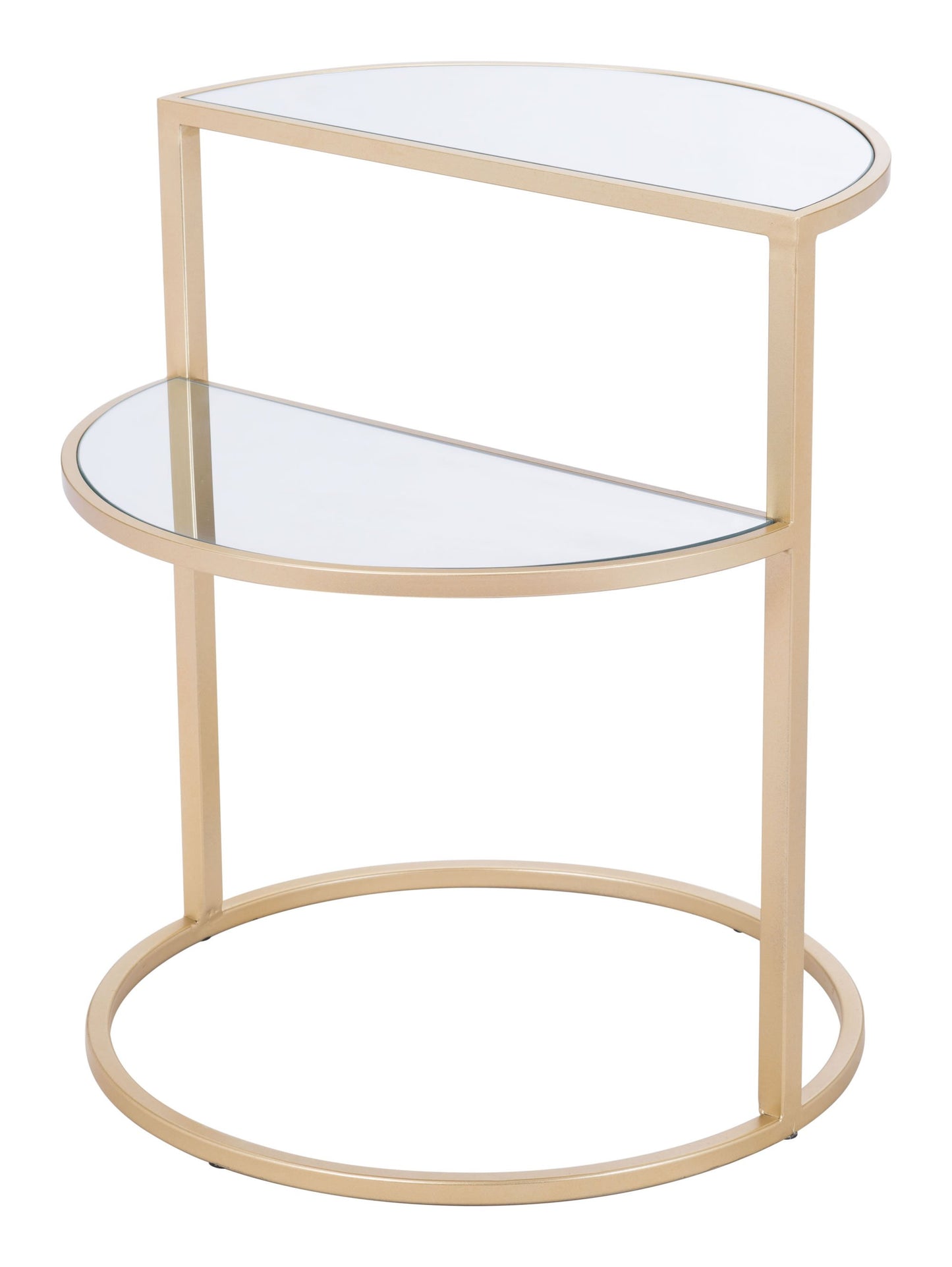 Gold Mirror Side Table