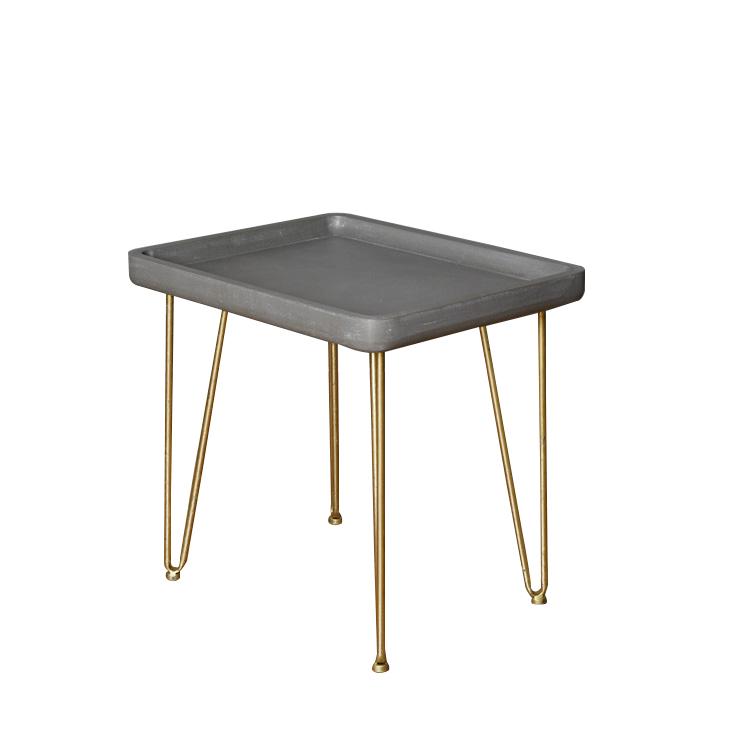 Champagne Rectangle Gray End Table