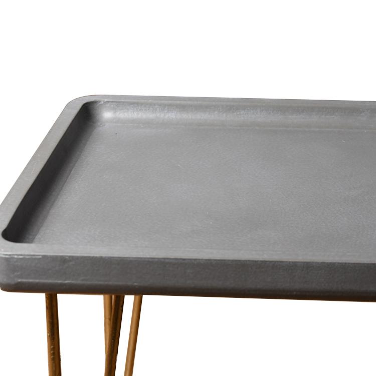 Champagne Rectangle Gray End Table