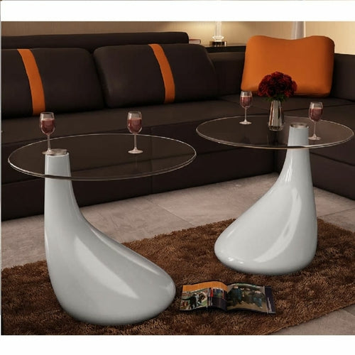 Coffee Table with Round Glass