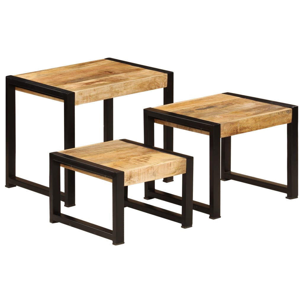 Chetan Mango Wooden Tables 3 pcs