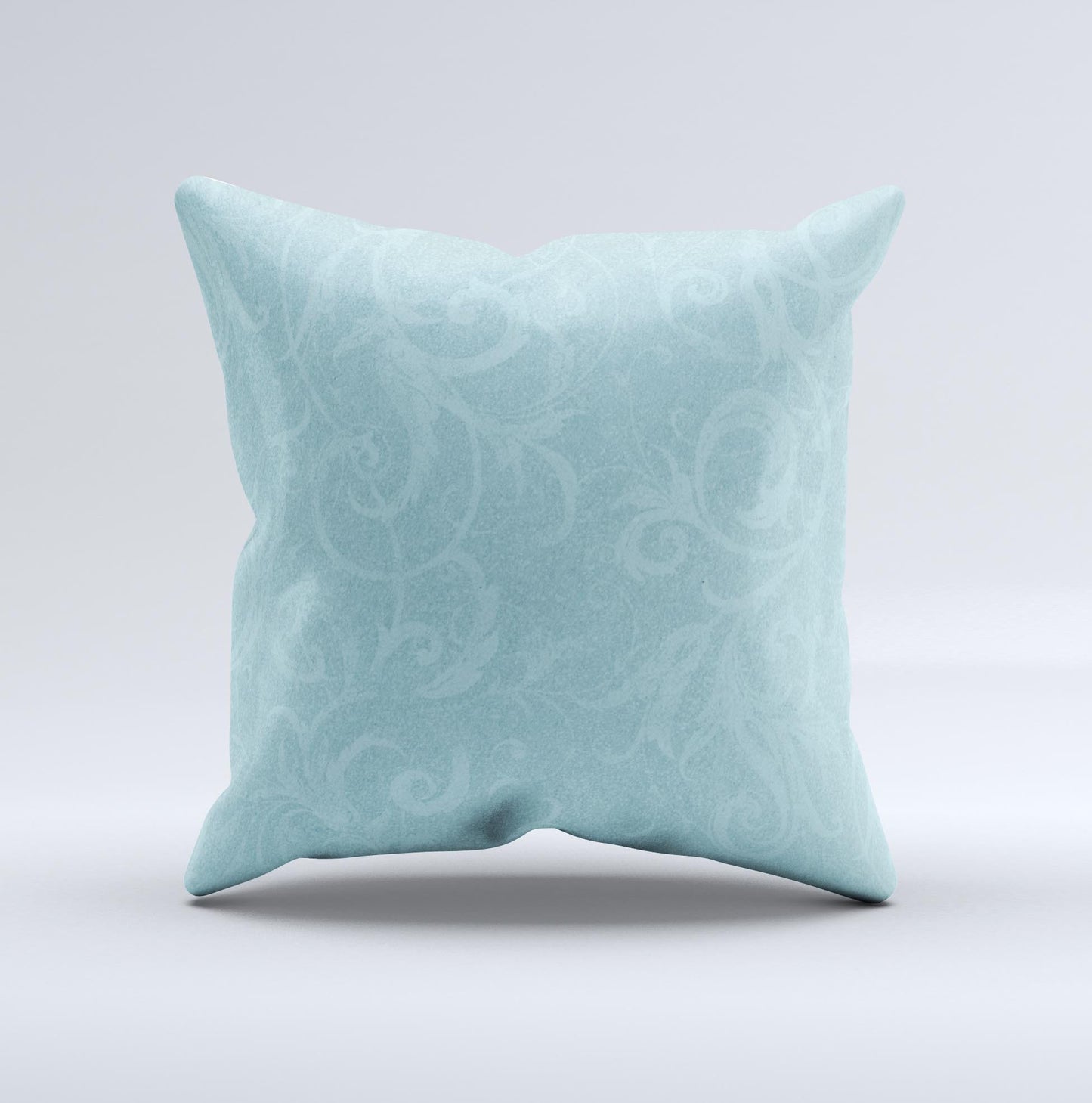 Stuffed Blue Floral Decorative Throw Pillow