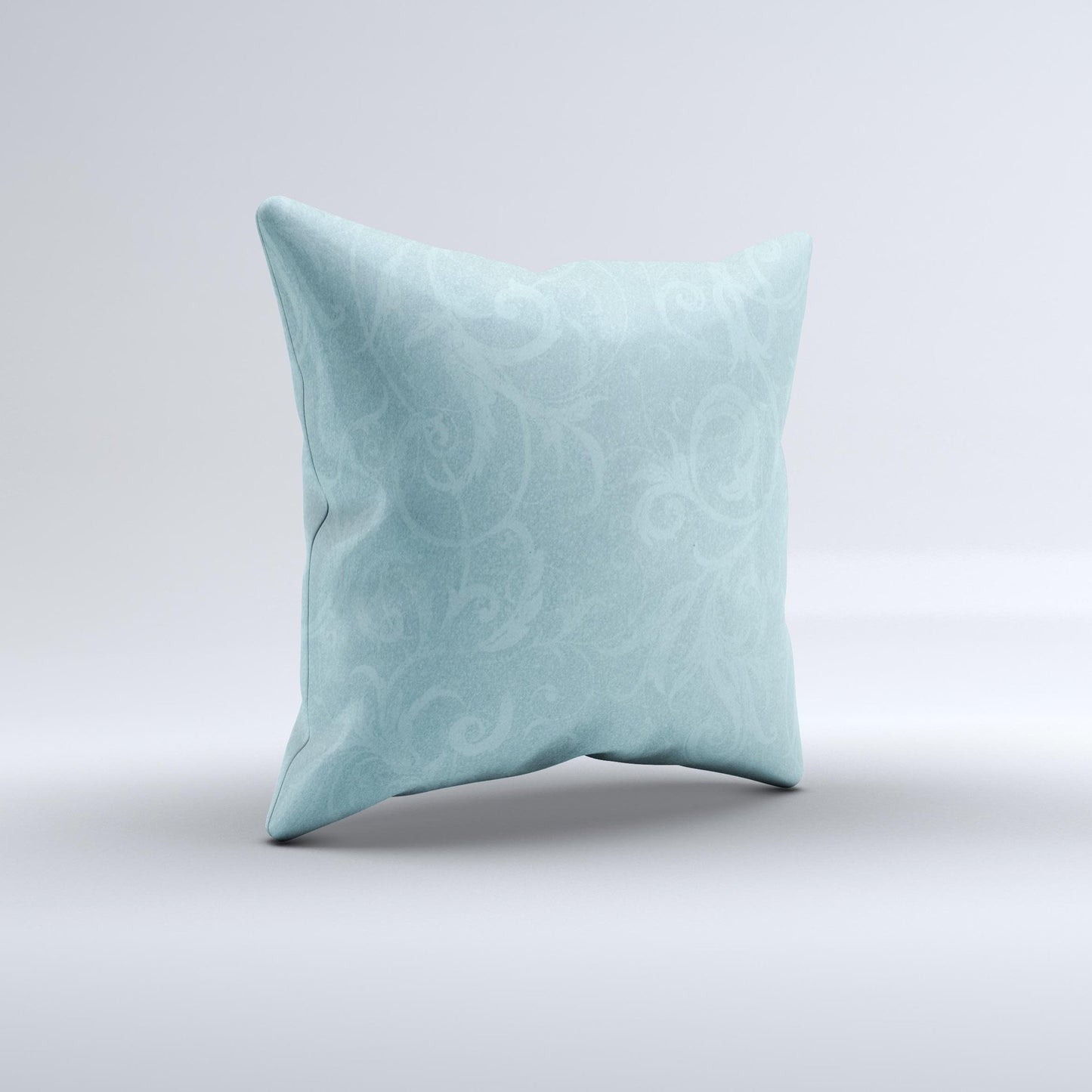 Stuffed Blue Floral Decorative Throw Pillow