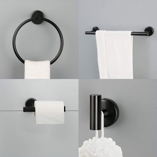 6 Piece Stainless Steel Bathroom Towel Rack Set