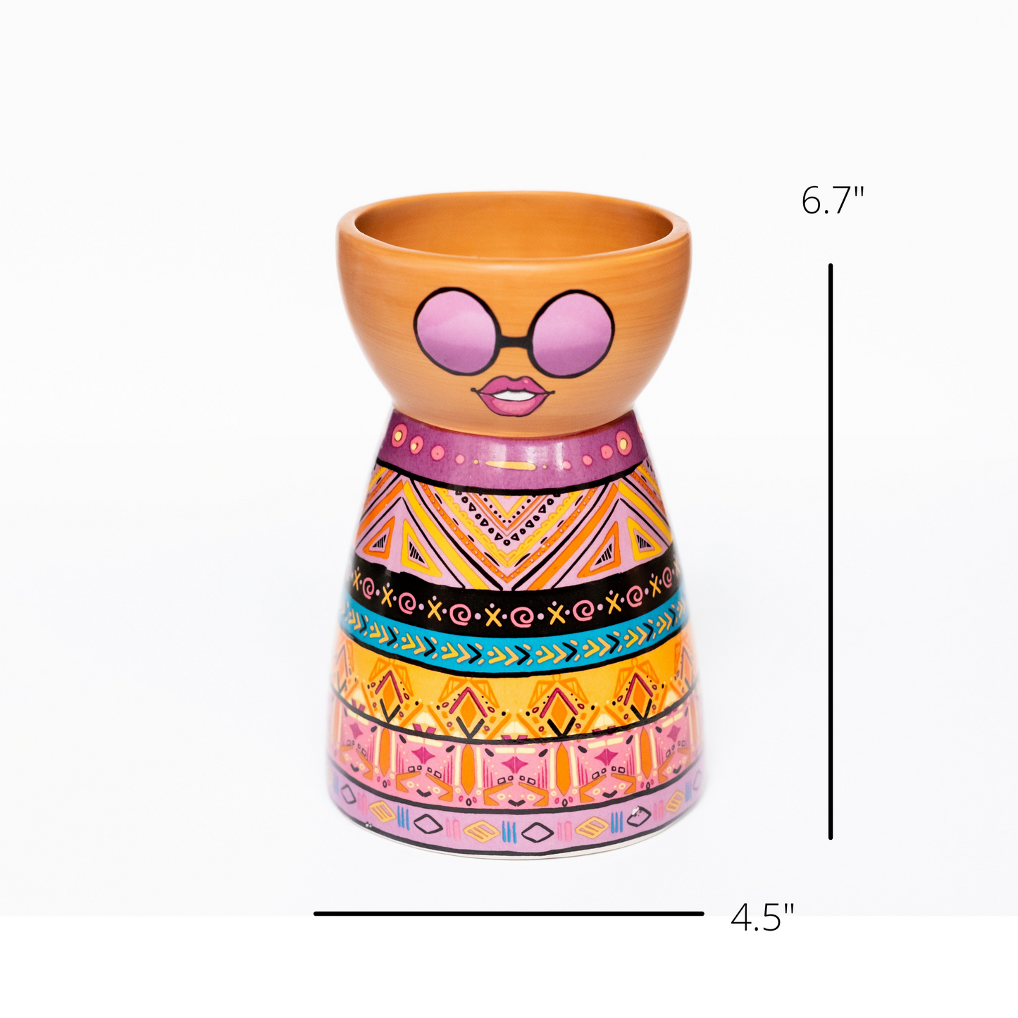 Ceramic Cute Face Tribal Vase