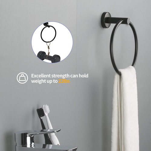 6 Piece Stainless Steel Bathroom Towel Rack Set