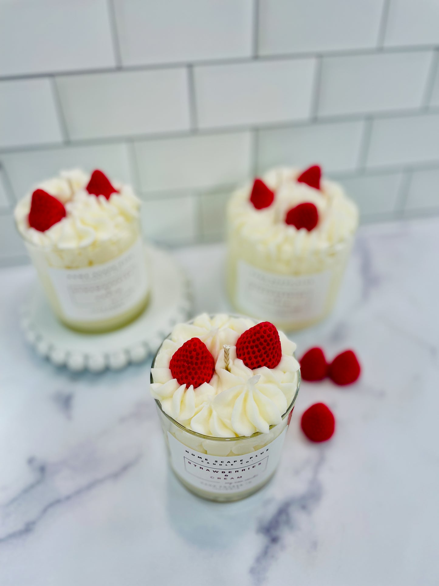 Soy Wax Candle/Strawberries & Cream